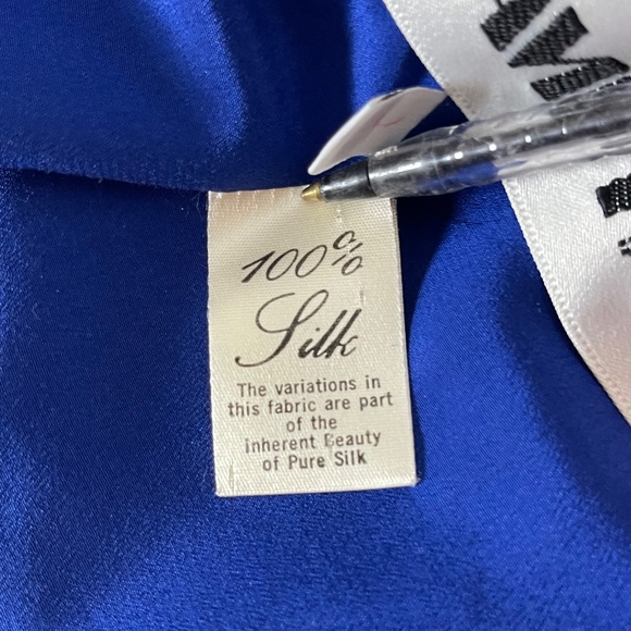 David Hayes Women's Jacket Size 6 Silk Blue Beige Silk Lining Vintage RARE!! - Picture 5 of 6